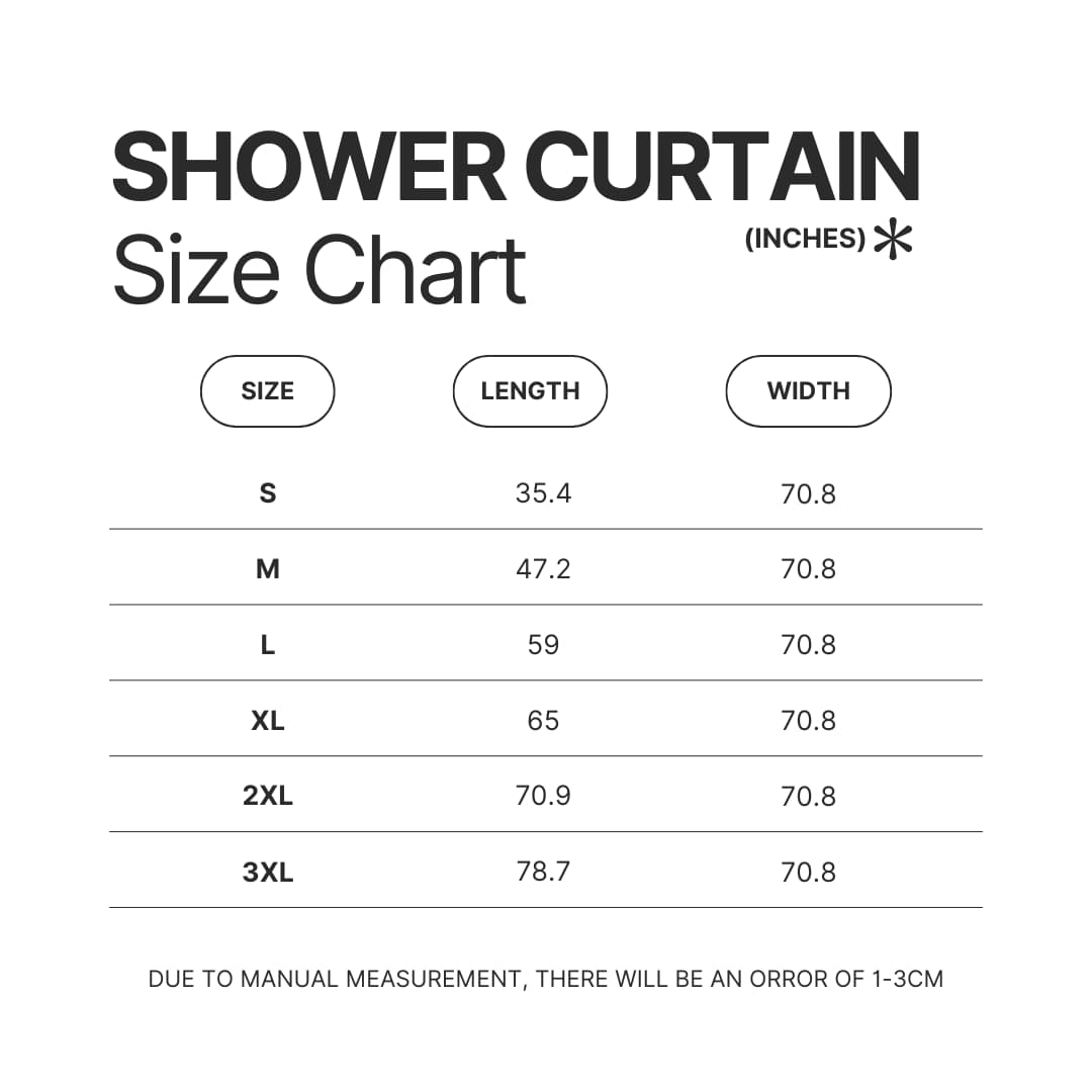 Shower Curtain Size Chart - Dying Light Merch